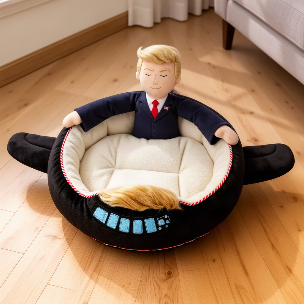 Cozy Commander Airplane Plush Pet Bed