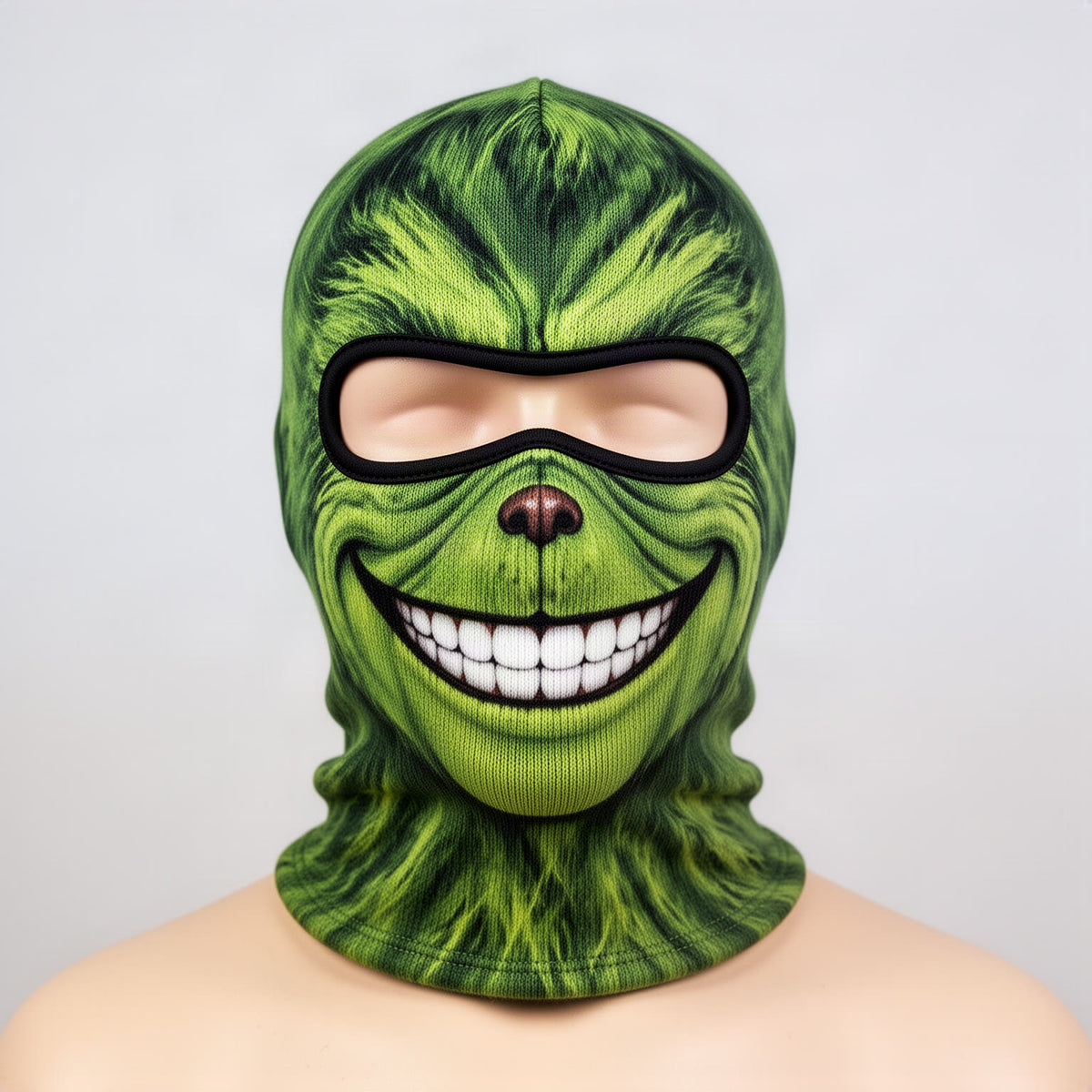Full-Face Warming Green Grin Ski Mask Balaclava