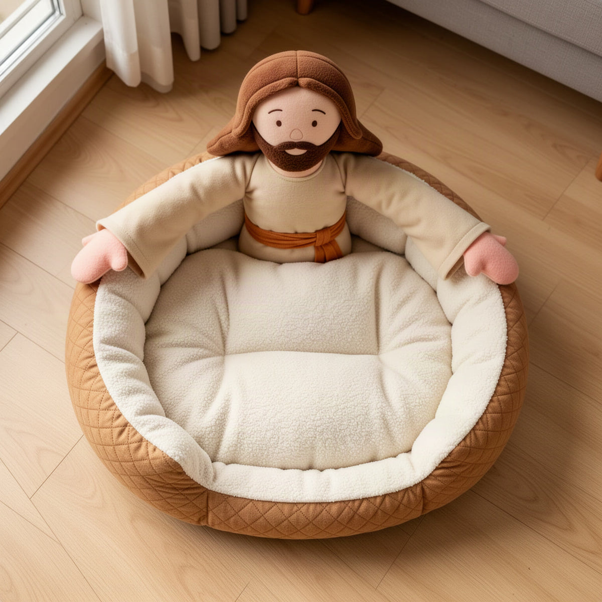 Jesus Plush Dog Bed