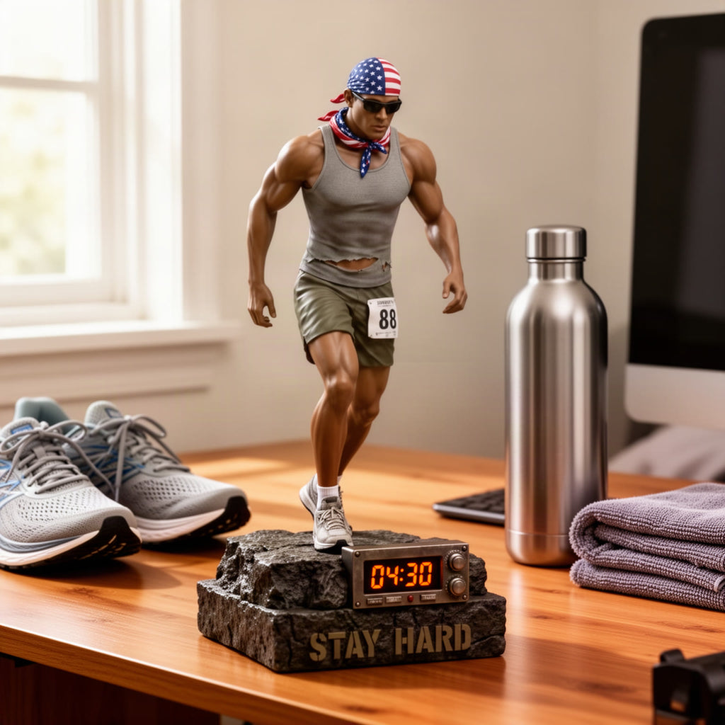 No-Excuses Motivational Statue Alarm Clock