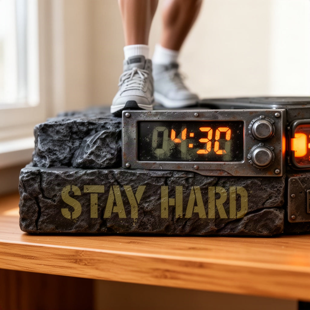 No-Excuses Motivational Statue Alarm Clock
