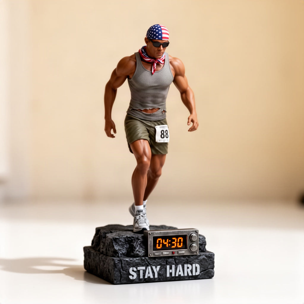 No-Excuses Motivational Statue Alarm Clock